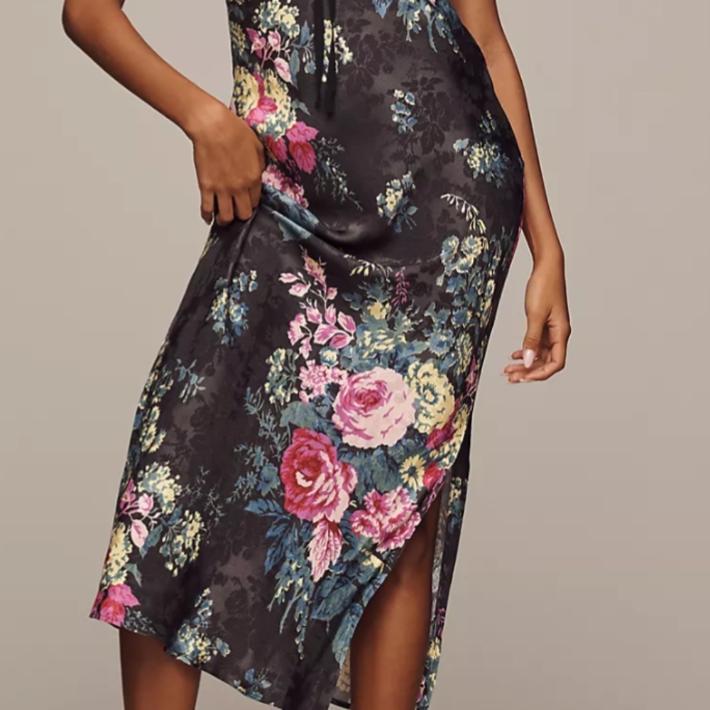 By Anthropologie Twofer Midi Slip Dress Size M